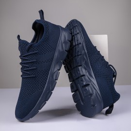 Women's Breathable Knit Sneakers - Comfortable Lace Up Outdoor Shoes