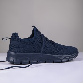 Women's Breathable Knit Sneakers - Comfortable Lace Up Outdoor Shoes