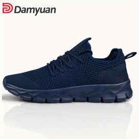 Women's Breathable Knit Sneakers - Comfortable Lace Up Outdoor Shoes