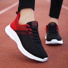 Women's Breathable Mesh Sneakers - Lightweight Lace Up Running Shoes for Casual Outdoor Activities