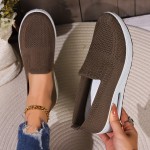 Women's Air Cushion Rocker Shoes - Comfortable Low Top Slip On Sock Shoes for Casual Walking