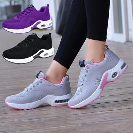 Women's Air Cushion Sports Shoes - Lightweight and Breathable Low Top Running and Walking Trainers with Shock Absorbing Technology