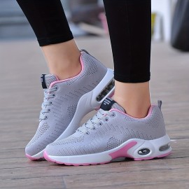 Women's Air Cushion Sports Shoes - Lightweight and Breathable Low Top Running and Walking Trainers with Shock Absorbing Technology