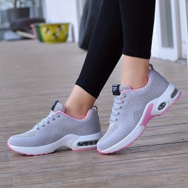 Women's Air Cushion Sports Shoes - Lightweight and Breathable Low Top Running and Walking Trainers with Shock Absorbing Technology