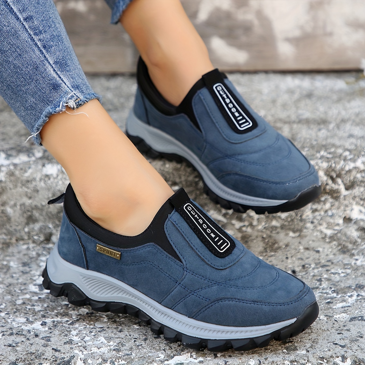 womens low top sports shoes casual breathable slip on running sneakers comfortable walking trainers details 0