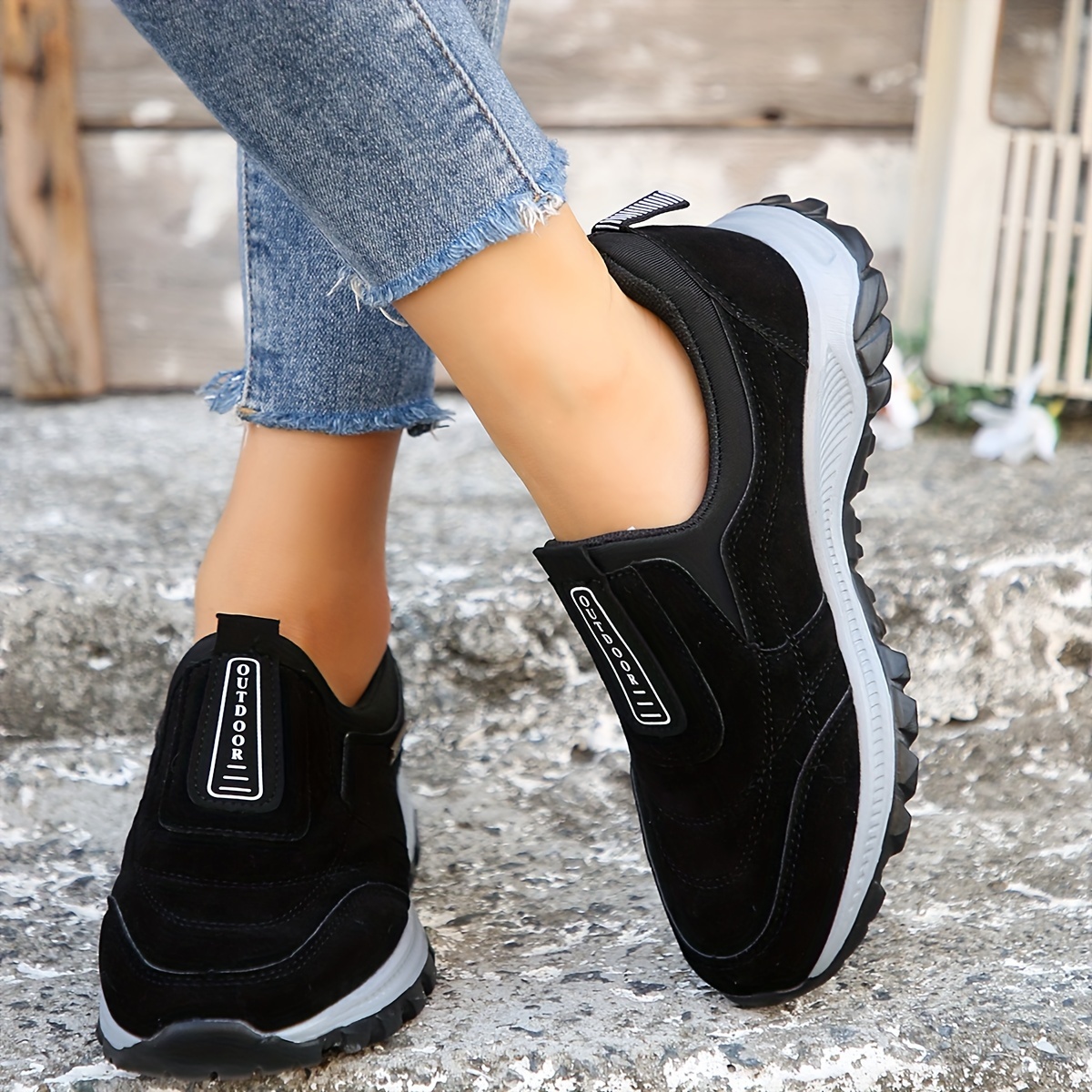 womens low top sports shoes casual breathable slip on running sneakers comfortable walking trainers details 5