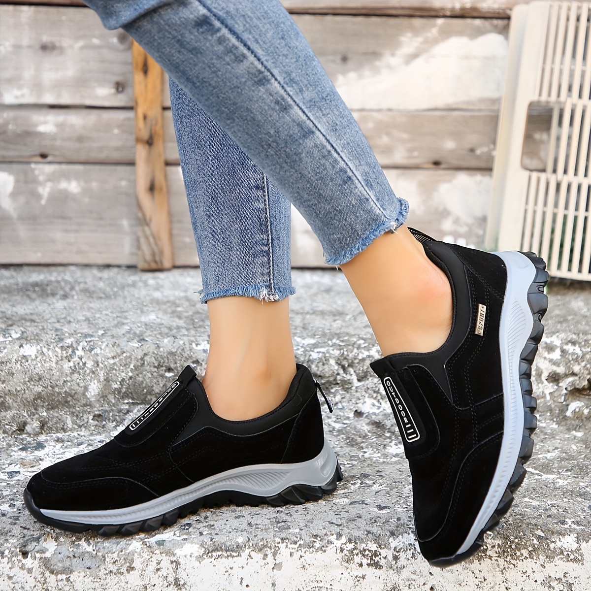 womens low top sports shoes casual breathable slip on running sneakers comfortable walking trainers details 8