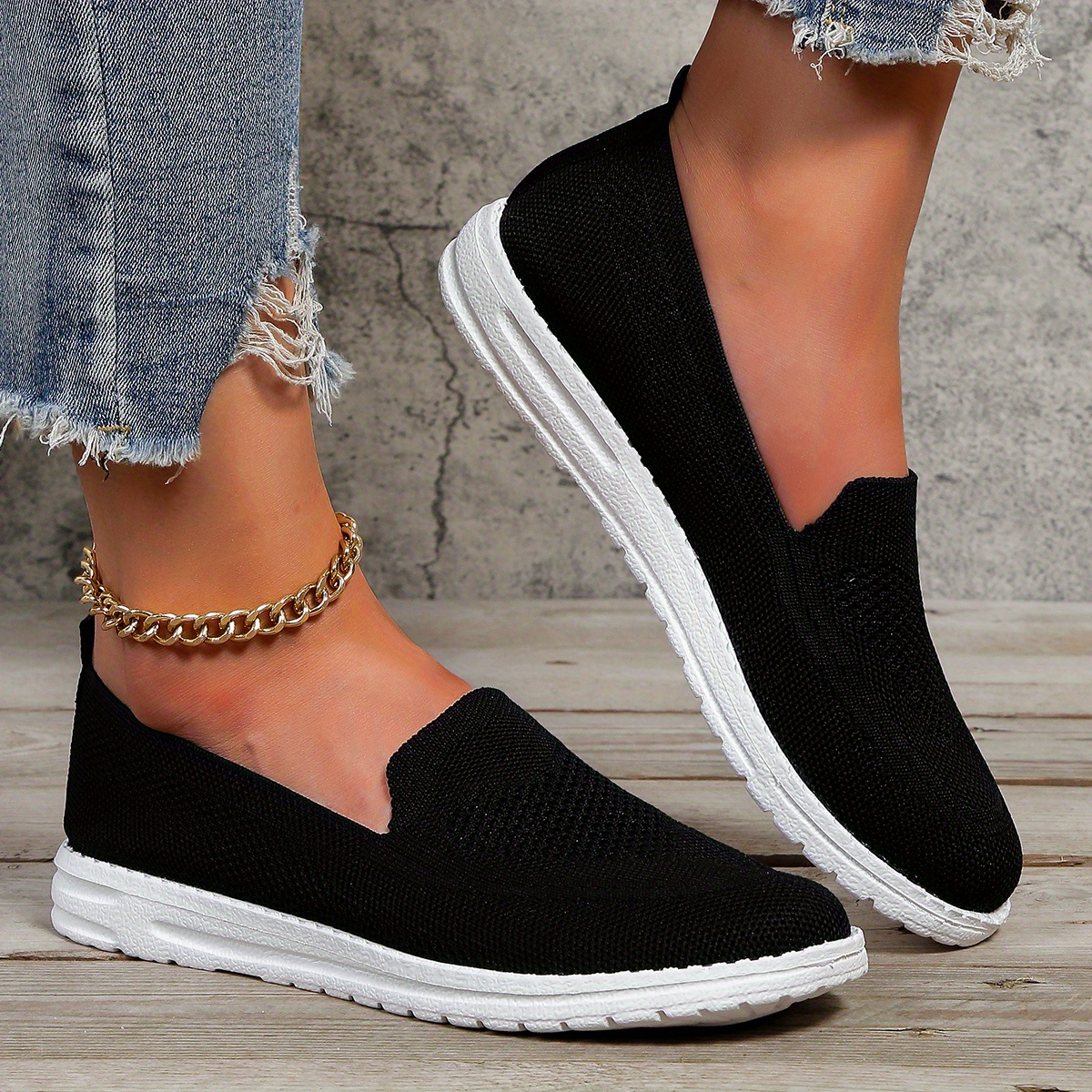 womens breathable mesh sneakers casual slip on outdoor shoes lightweight walking shoes details 5