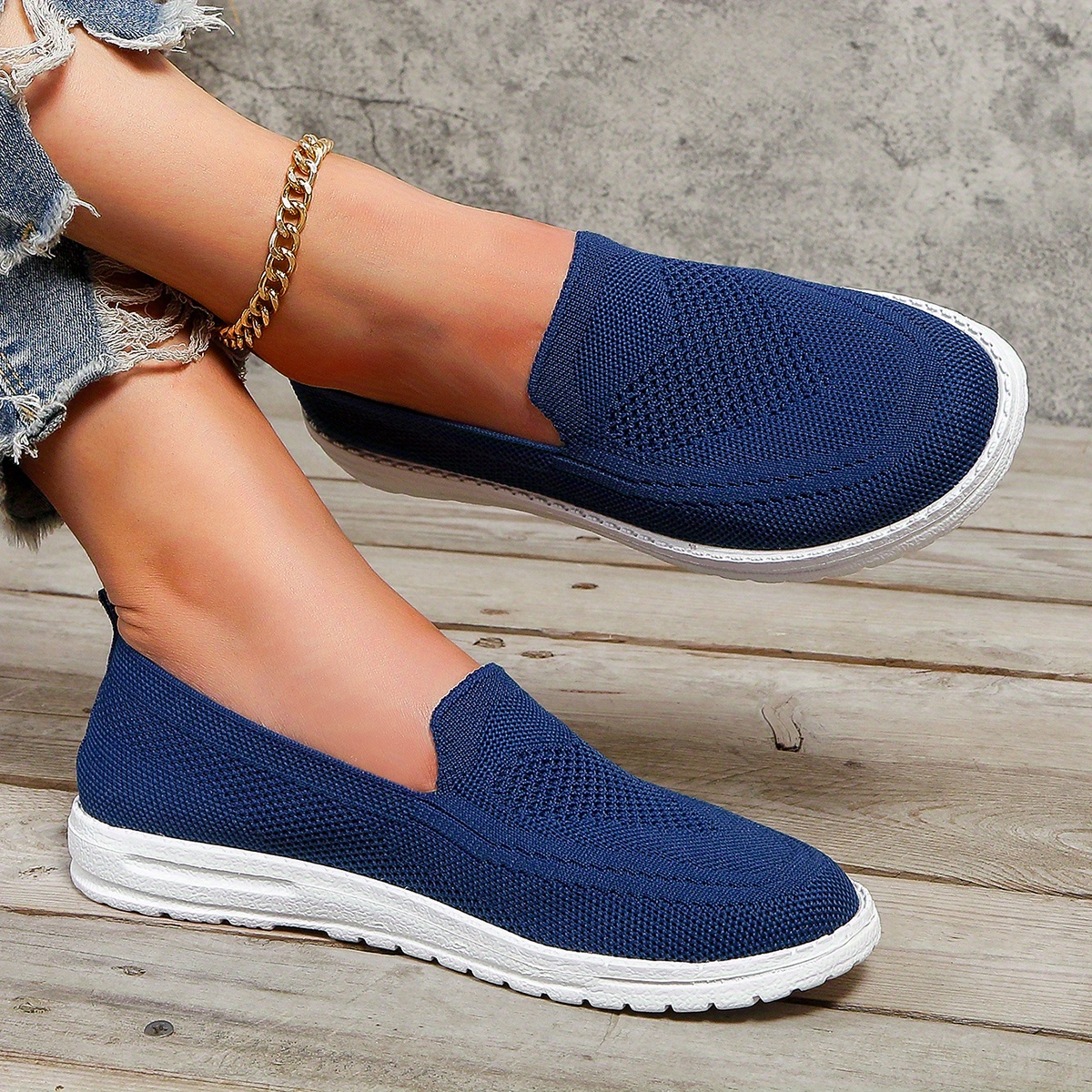 womens breathable mesh sneakers casual slip on outdoor shoes lightweight walking shoes details 9