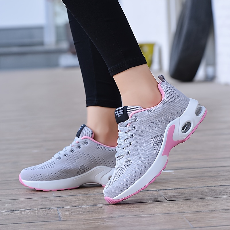 womens air cushion sports shoes casual low top running walking trainers breathable shock absorbing sneakers details 2