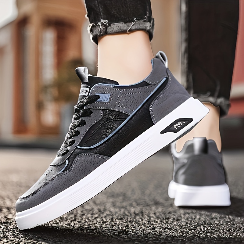 Men s Trendy Street Style Low Top Skateboard Shoes, Comfy Non Slip Durable Casual Sneakers For Men s Outdoor Activities details 7